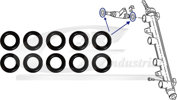 3RG 99713 - Set inele etansare, injector - allinparts.ro