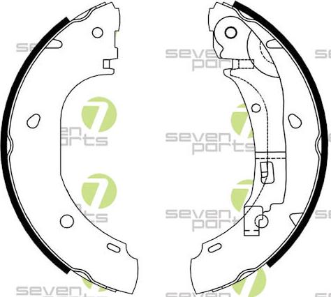 7 SEVEN PARTS SVG10716 - Set saboti frana - allinparts.ro