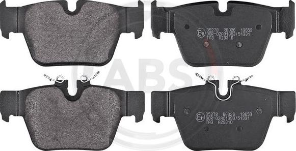 A.B.S. 35278 - Set placute frana,frana disc - allinparts.ro