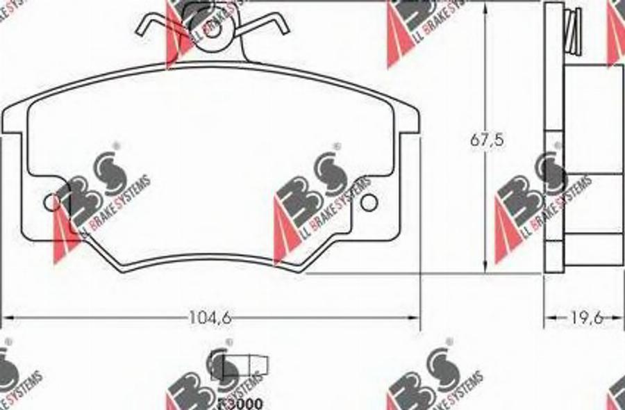 A.B.S. 36491 - Set placute frana,frana disc allinparts.ro