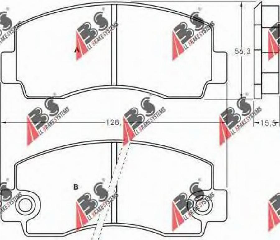 A.B.S. 36415 - Set placute frana,frana disc - allinparts.ro