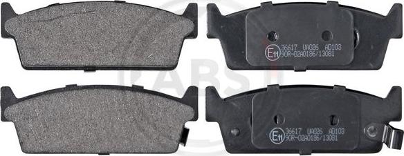 A.B.S. 36617 - Set placute frana,frana disc - allinparts.ro