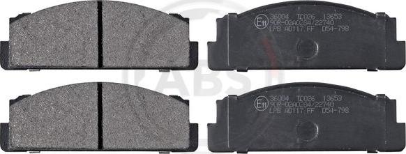 A.B.S. 36004 - Set placute frana,frana disc allinparts.ro