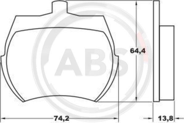 A.B.S. 36011 - Set placute frana,frana disc allinparts.ro