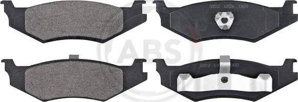 A.B.S. 38512 - Set placute frana,frana disc allinparts.ro