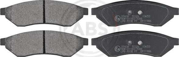 A.B.S. 37438 - Set placute frana,frana disc - allinparts.ro