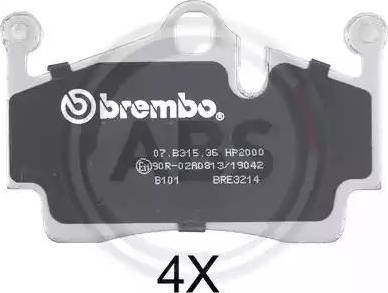 A.B.S. 37697S - Set placute frana,frana disc - allinparts.ro