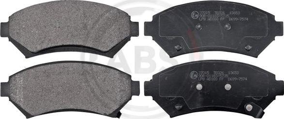 A.B.S. 37015 - Set placute frana,frana disc allinparts.ro
