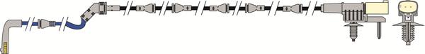ABTEX AWL348 - Senzor de avertizare,uzura placute de frana allinparts.ro
