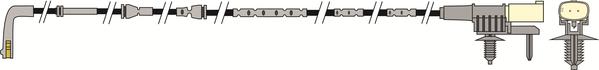 ABTEX AWL354 - Senzor de avertizare,uzura placute de frana allinparts.ro