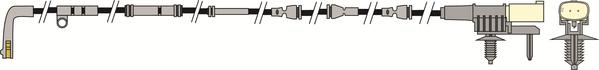 ABTEX AWL351 - Senzor de avertizare,uzura placute de frana allinparts.ro
