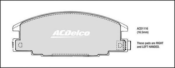 ACDelco ACD1116 - Set placute frana,frana disc allinparts.ro