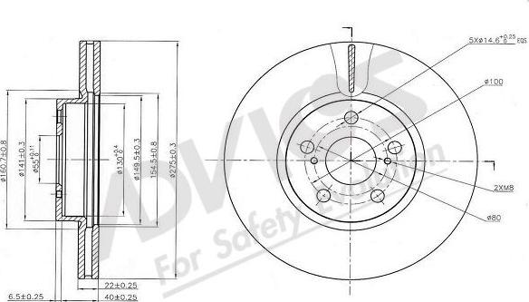 ADVICS A6F144B - Disc frana allinparts.ro