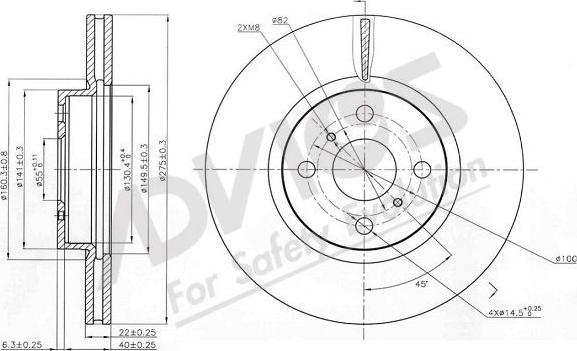 ADVICS A6F256B - Disc frana allinparts.ro