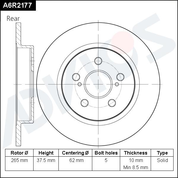 ADVICS A6R2177 - Disc frana allinparts.ro
