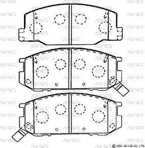 ADVICS A1N092 - Set placute frana,frana disc allinparts.ro