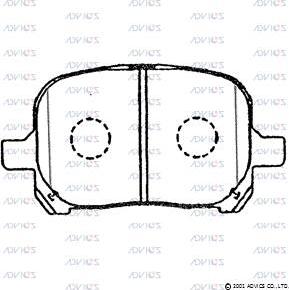 ADVICS SN850 - Set placute frana,frana disc allinparts.ro