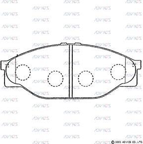 ADVICS A1N049 - Set placute frana,frana disc allinparts.ro