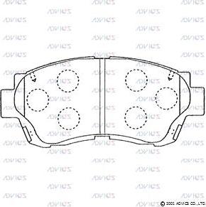 ADVICS A1N041 - Set placute frana,frana disc allinparts.ro