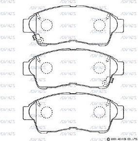 ADVICS A1N048 - Set placute frana,frana disc allinparts.ro