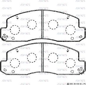 ADVICS A1N060 - Set placute frana,frana disc allinparts.ro