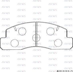 ADVICS A1N061 - Set placute frana,frana disc allinparts.ro