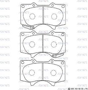 ADVICS A1N011 - Set placute frana,frana disc allinparts.ro