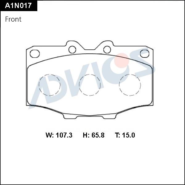 ADVICS A1N017 - Set placute frana,frana disc allinparts.ro