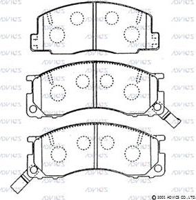 ADVICS A1N085 - Set placute frana,frana disc allinparts.ro