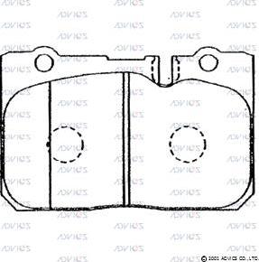 ADVICS A1N025 - Set placute frana,frana disc - allinparts.ro