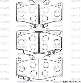 ADVICS A1N021 - Set placute frana,frana disc - allinparts.ro