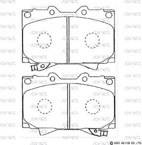 ADVICS A1N144 - Set placute frana,frana disc allinparts.ro