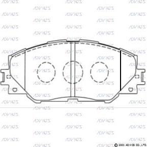 ADVICS A1N129 - Set placute frana,frana disc allinparts.ro