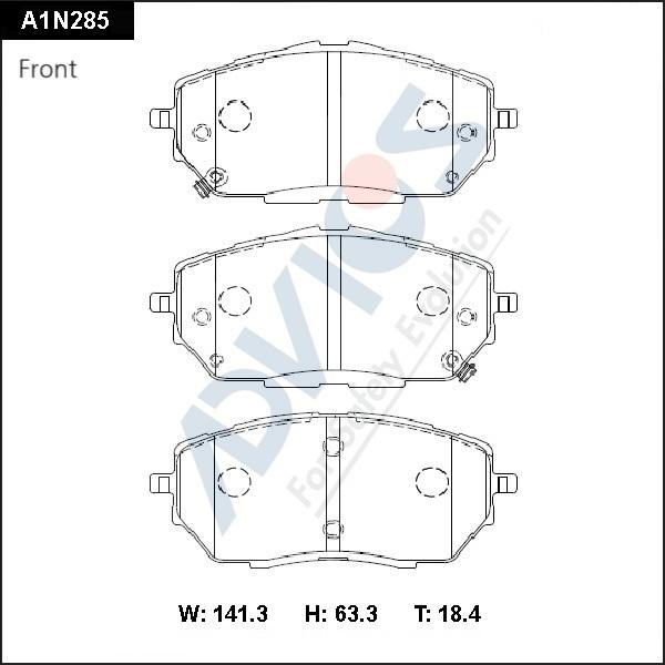 ADVICS A1N285 - Set placute frana,frana disc allinparts.ro