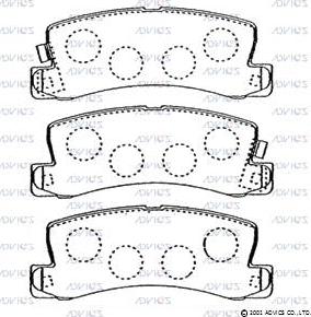 ADVICS A2N094 - Set placute frana,frana disc allinparts.ro