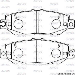 ADVICS A2N058 - Set placute frana,frana disc allinparts.ro