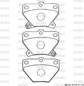 ADVICS A2N007 - Set placute frana,frana disc allinparts.ro