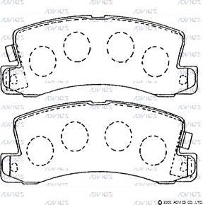 ADVICS A2N081 - Set placute frana,frana disc allinparts.ro