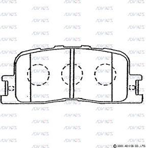 ADVICS A2N104 - Set placute frana,frana disc allinparts.ro