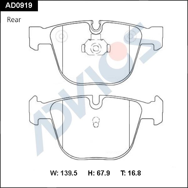 ADVICS AD0919 - Set placute frana,frana disc allinparts.ro