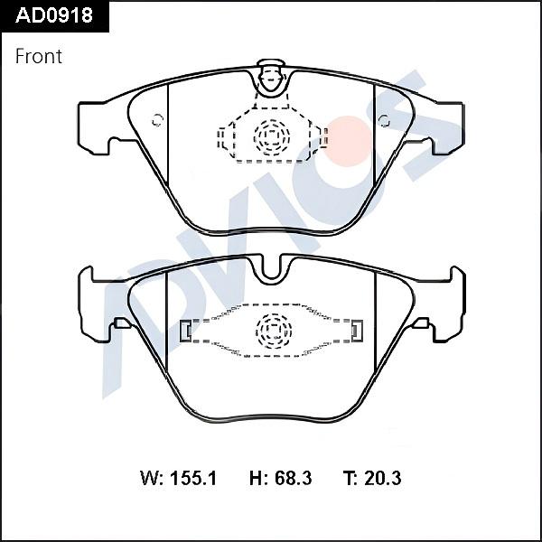 ADVICS AD0918 - Set placute frana,frana disc - allinparts.ro