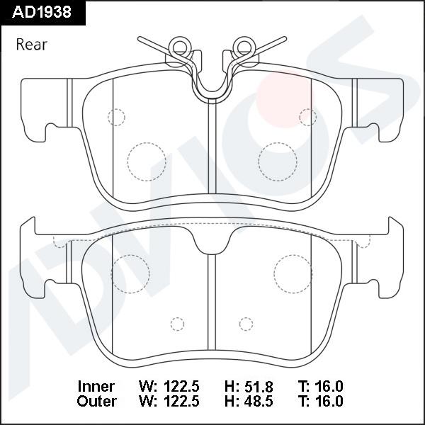 ADVICS AD1938 - Set placute frana,frana disc allinparts.ro