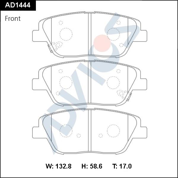 ADVICS AD1444 - Set placute frana,frana disc allinparts.ro