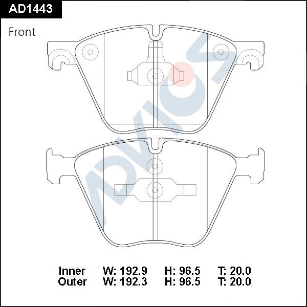 ADVICS AD1443 - Set placute frana,frana disc - allinparts.ro