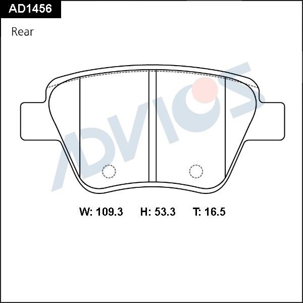 ADVICS AD1456 - Set placute frana,frana disc - allinparts.ro
