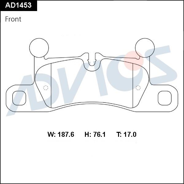 ADVICS AD1453 - Set placute frana,frana disc - allinparts.ro