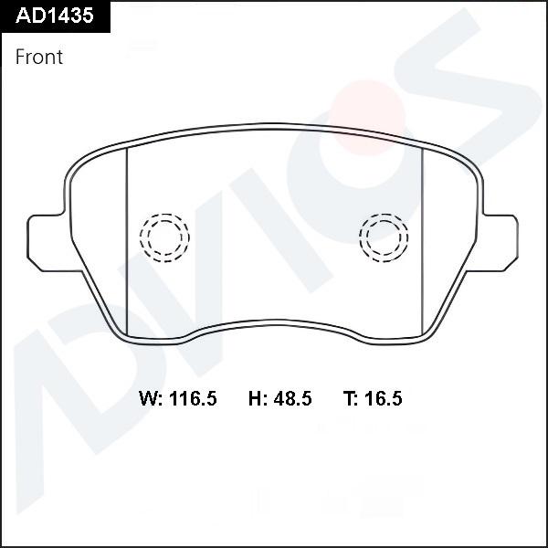 ADVICS AD1435 - Set placute frana,frana disc allinparts.ro