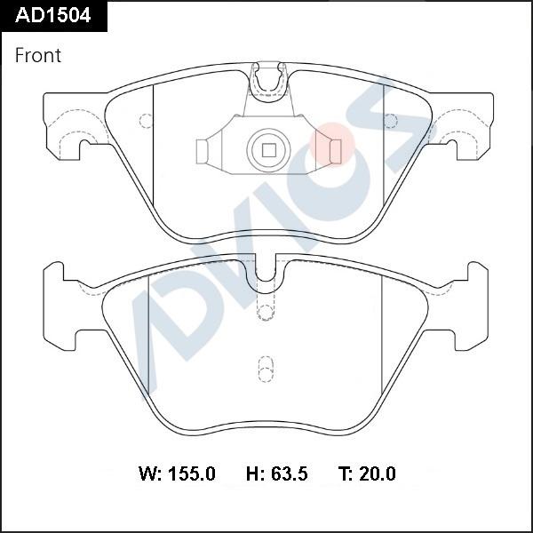 ADVICS AD1504 - Set placute frana,frana disc - allinparts.ro