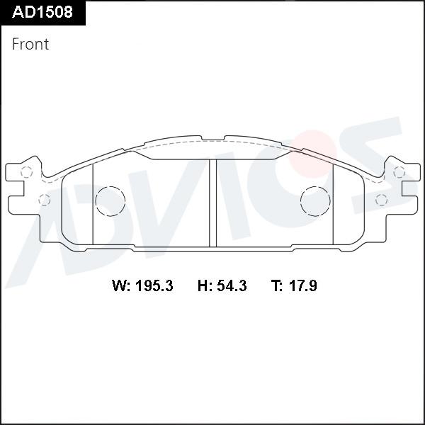 ADVICS AD1508 - Set placute frana,frana disc - allinparts.ro
