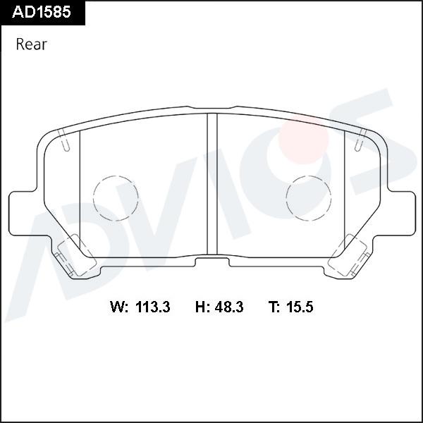 ADVICS AD1585 - Set placute frana,frana disc - allinparts.ro